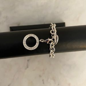 Silver Bracelet with Crystals